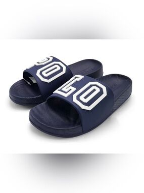 Polo by Ralph Lauren Navy Blue Logo Slide Sandals